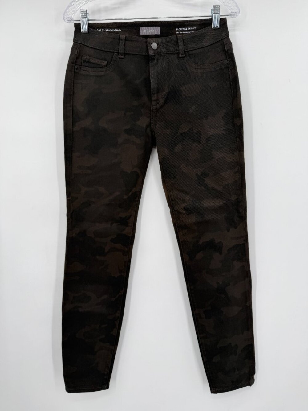 DL1961 Florence Skinny Mid Rise Instasculpt Ankle Camo Jeans Women's 28
